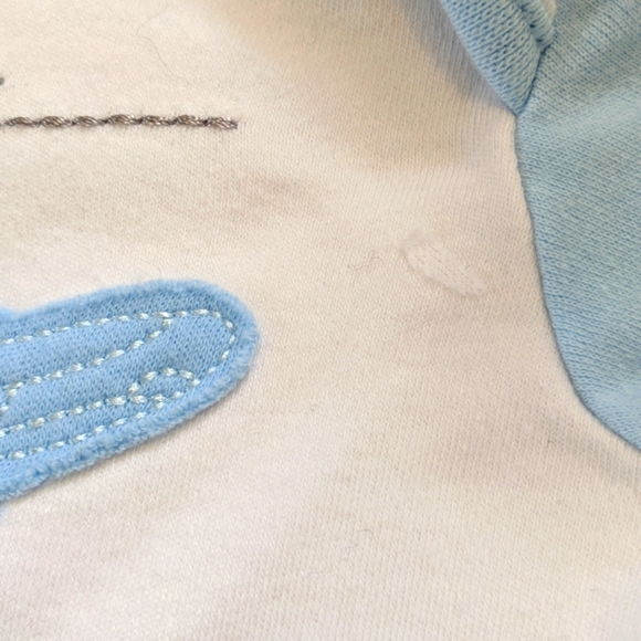 Four pack baby bodysuits, short sleeve, blue theme, various brands - Picture 9 of 9